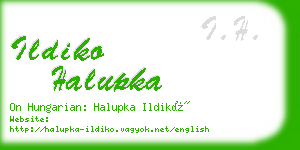 ildiko halupka business card